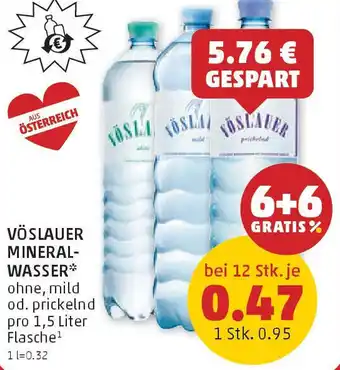PENNY Vöslauer mineral wasser Angebot