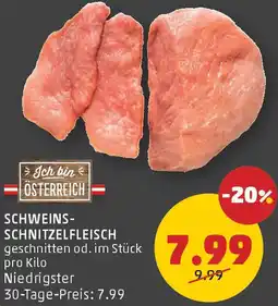 PENNY Schweins schnitzelfleisch Angebot