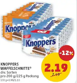 PENNY Knoppers waffelschnitte Angebot