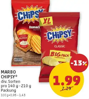 PENNY Marbo chipsy Angebot