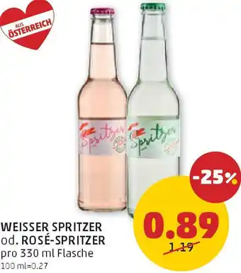 PENNY Weisser spritzer od. rosé-spritzer Angebot