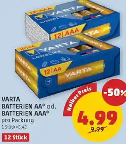 PENNY Varta batterien aa od. batterien aaa Angebot