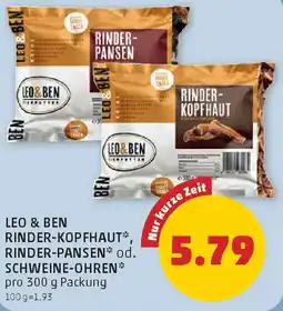 PENNY Leo & ben rinder-kopfhaut, rinder-pansen od. schweine-ohren Angebot