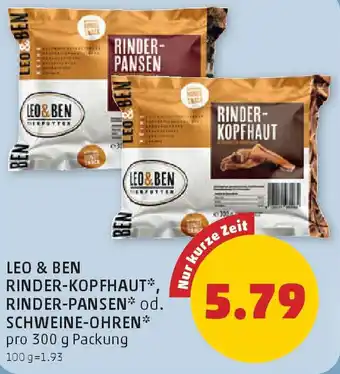 PENNY Leo & ben rinder-kopfhaut, rinder-pansen od. schweine-ohren Angebot