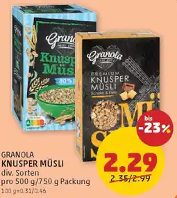 PENNY Granola knusper müsli Angebot