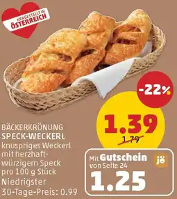 PENNY Bäckerkrönung speck-weckerl Angebot