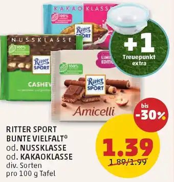PENNY Ritter sport bunte vielfalt od. nussklasse od. kakaoklasse Angebot
