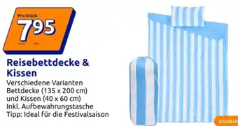 Action Reisebettdecke & Kissen Angebot
