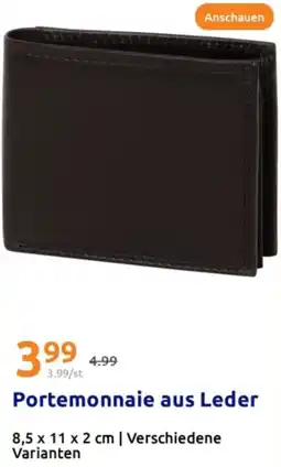 Action Portemonnaie aus Leder Angebot