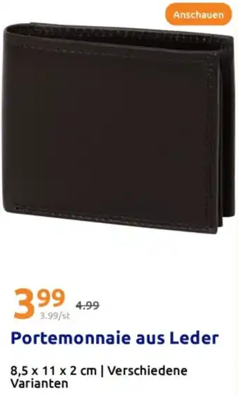 Action Portemonnaie aus Leder Angebot