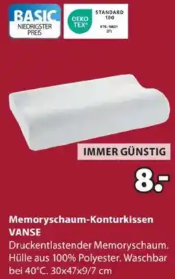 JYSK Memoryschaum-Konturkissen VANSE Angebot
