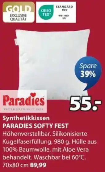 JYSK Synthetikkissen PARADIES SOFTY FEST Angebot