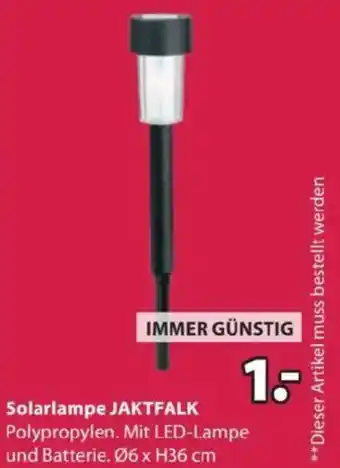 JYSK Solarlampe JAKTFALK Angebot