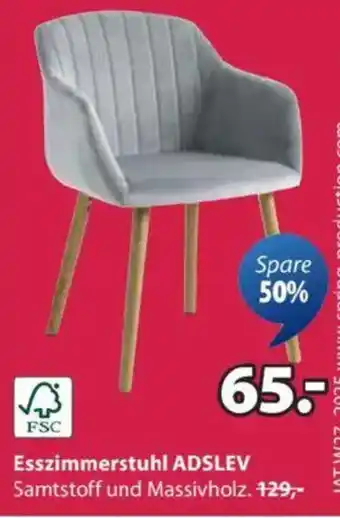 JYSK Esszimmerstuhl ADSLEV Angebot