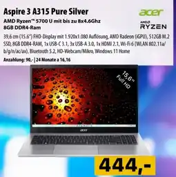 Cosmos acer Aspire 3 A315 Pure Silver Angebot