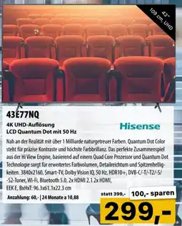 Cosmos Hisense 43E77NQ 4K UHD-Auflösung Angebot