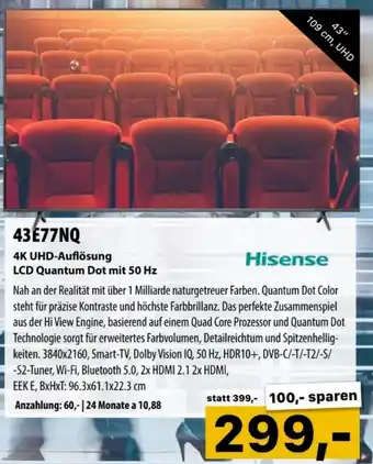 Cosmos Hisense 43E77NQ 4K UHD-Auflösung Angebot
