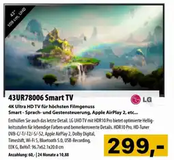Cosmos LG 43UR78006 Smart TV Angebot