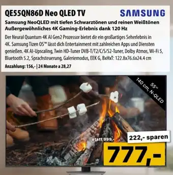 Cosmos SAMSUNG QE55QN86D Neo QLED TV Angebot