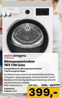 Cosmos elektrabregenz Wärmepumpentrockner TKFX 7300 Series Angebot
