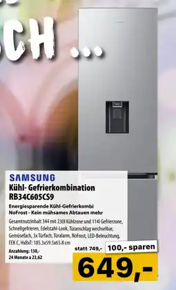 Cosmos SAMSUNG Kühl-Gefrierkombination RB34C605CS9 Angebot