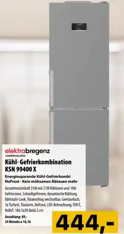 Cosmos elektrabregenz Kühl-Gefrierkombination KSN 99400 X Angebot
