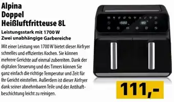 Cosmos Alpina Doppel Heißluftfritteuse Angebot