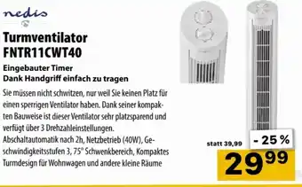 Cosmos nedis Turmventilator FNTR11CWT40 Angebot