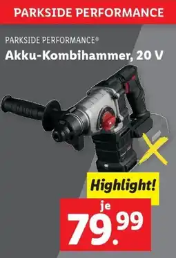 Lidl PARKSIDE PERFORMANCE Akku-Kombihammer Angebot