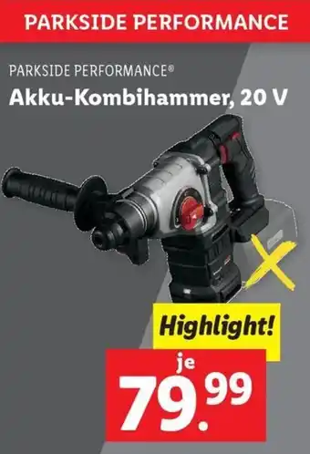 Lidl PARKSIDE PERFORMANCE Akku-Kombihammer Angebot