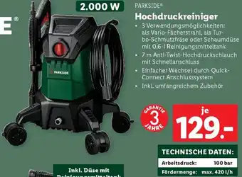 Lidl PARKSIDE Hochdruckreiniger Angebot