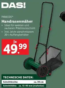Lidl PARKSIDE Handrasenmäher Angebot