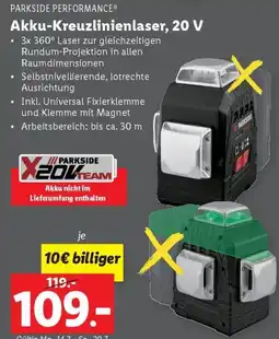 Lidl PARKSIDE PERFORMANCE Akku-Kreuzlinienlaser Angebot