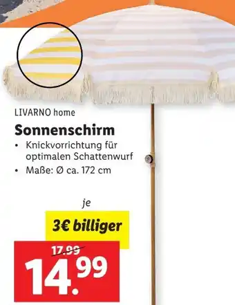 Lidl Livarno Home Sonnenschirm Angebot