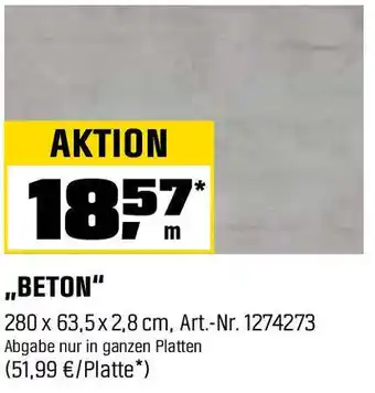 OBI Beton Angebot