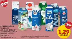 PENNY Österreichische vollmilch aus ihrer region Angebot