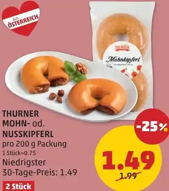 PENNY Thurner mohn-od. nusskipferl Angebot