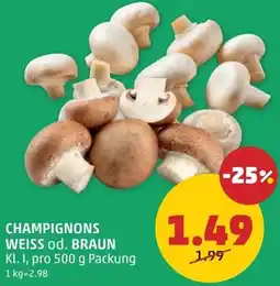PENNY Champignons weiss od. braun Angebot