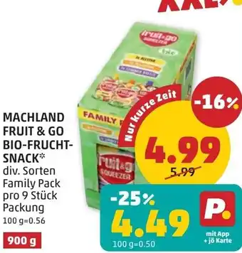 PENNY Machland fruit & go bio-frucht- snack Angebot