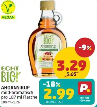 PENNY Ahornsirup Angebot