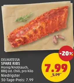 PENNY Delikatessa spare ribs Angebot
