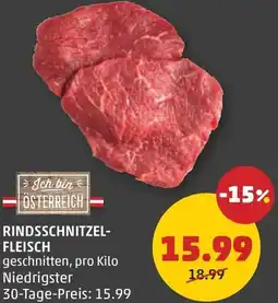 PENNY Rindsschnitzel fleisch Angebot