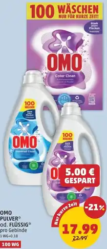 PENNY Omo pulver od. flüssig Angebot