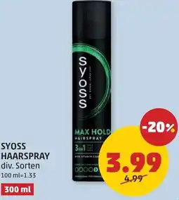 PENNY Syoss haarspray Angebot