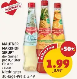 PENNY Mautner markhof sirup Angebot