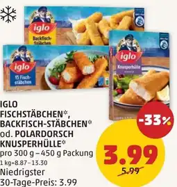 PENNY Iglo fischstäbchen, backfisch-stäbchen od. polardorsch knusperhülle Angebot