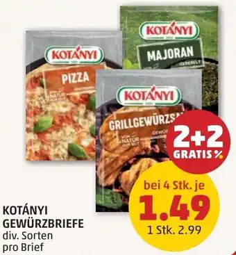 PENNY Kotányi gewürzbriefe Angebot