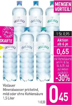 Sutterlüty Vöslauer Mineralwasser prickelnd, mild oder ohne Kohlensäure Angebot