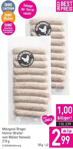Sutterlüty Metzgerei Broger Hühner Bratler vom Wälder Hennele Angebot