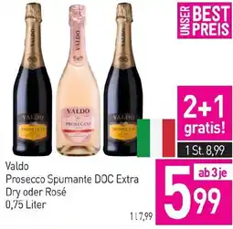 Sutterlüty Valdo Prosecco Spumante DOC Extra Dry oder Rosé Angebot